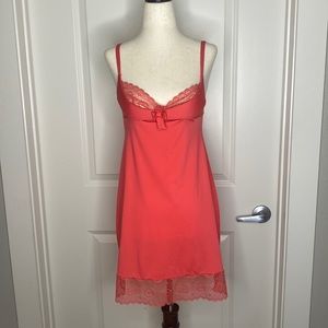 Cosabella Pink/Coral Chemise with Lace Detail Size 32B - XS